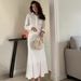 Women's Clothing Breathable Casual Elegant Professional Commuting Style Two Piece Long Skirt_ecoleips.com