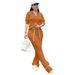 Women's Clothing casual knitted wide leg pants suit_ecoleips.com