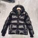 Women's Black Gold Short Down Jacket With Hood, Thickened Slim-Fit Waist Design, Winter Warm Coat, High-End White Goose Down, Casual & Stylish_ecoleips.com