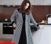 Women's Houndstooth Blazer Coat – Classic Wool-Blend Tweed Jacket For Fall & Winter, Slim-Fit Office & Casual Wear (Black/White, S-3XL)_ecoleips.com