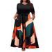 Plus Size Wrap Dress With Pockets - Flowy V-Neck Maxi Dress With Elastic Waist, Polyester-Spandex Blend Print Dress For Women (0XL-5XL)_ecoleips.com