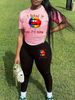 Women's Casual Fashion Lip Print Letter Pattern Print Loose T-shirt+cropped Pants Two-piece Home Sportswear Daily Wear-208_ecoleips.com