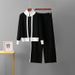 Women's Knitted Cardigan Top And Wide Leg Pants Set Double Headed Zipper Casual Spring Autumn Two Piece Outfit_ecoleips.com