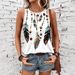 2024 Summer New European And American Cross-Border Casual Feather Wing Round Neck Vest WN11_ecoleips.com