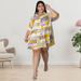 Women's Clothing Plus Size Women's Printed Shirt Mid Sleeve Long Summer For Formal & Casual For Women Printed Shirt_ecoleips.com