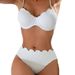Verve 2025 New White High-End Three-Point Shell Bikini Fashion Backless Sexy Two-Piece Swimsuit For Women_ecoleips.com
