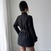Women’S Elegant High-Neck Button-Down Coat – Long Sleeve Belted Trench, Minimalist Fall/Winter Outerwear_ecoleips.com