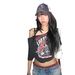 Summer Women's New Street Fashion Spice Girl Off-the-shoulder Hollow-print Versatile Navel Top Women_ecoleips.com