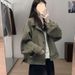 2025 Autumn Women's Suede American Retro Motorcycle Jacket, Workwear With Unique Design_ecoleips.com