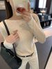 Hot Diamond Gentle Design Knitted Long Sleeve Women's Clothing Early Autumn Wear Bottom Slim Top Inside_ecoleips.com