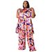 Spring Summer Women's Color Printed Shirt Casual Comfortable Two Piece Set Short Sleeve Collar in Stock Wholesale N7986_ecoleips.com