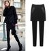 Women's Clothing Autumn And Winter New Two Piece Hip Wrapped Pants Skirt Large Size 200 Pounds High Waist Bottoming Trousers Slim Warm Pants_ecoleips.com