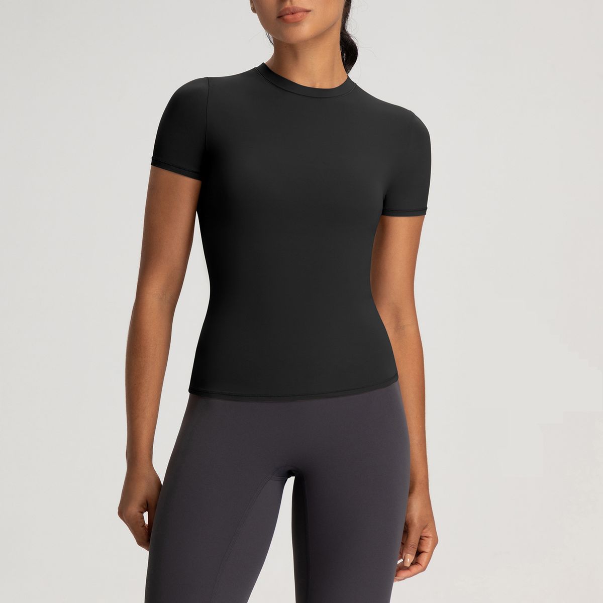New Women's Clothing Yoga Clothes For Women, Style, Slim Fit, Short Sleeved Tops, High Elastic, Light Sports Fitness Clothes_ecoleips.com