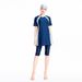 Women's Clothing Sunscreen Cropped Pants Short Sleeved Three Piece Swimsuit_ecoleips.com