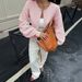 Women's Clothing Aesthetic Button-Up Long Sleeve Knit Sweater For Women - Soft & Stylish Pullover In Pink, Blue, Red, Yellow (S/M/L/XL)_ecoleips.com