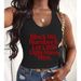 Women's Clothing American Style Sleeveless Tank Top Sports Vest Casual Elegant Fashion Tees For Spring/Summer_ecoleips.com