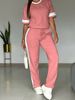 Women's Casual Sports Fashionable Clothing Set European American Style Muslim Dress_ecoleips.com
