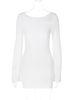 Hugcitar 2025 Pure Color Long Flare Sleeve Backless Lace Up Sexy Slim Mini Dress Summer Y2K Women Clothes Beach Vacation Party_ecoleips.com