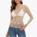 wish2026 European And American Foreign Trade Women's Mesh Transparent Lace Layered Top With Stand-up Collar_ecoleips.com