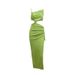 Fashionable European And American Cross-border Summer Women's Clothing, Sexy Ruched One-shoulder Hollow-out Backless_ecoleips.com