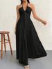 New European And American Summer Style Solid Color Strapless Sexy Backless Strap Dress For Seaside Vacation_ecoleips.com
