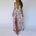 Fashion Sleeveless High Waist Split Long Dress New Summer Backless Slim Party Dresses Ladies Deep V Sequin Printed Evening Dress_ecoleips.com