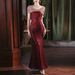 Gold Sequin Mermaid Evening Gown - Elegant Formal Dress With Heavy Embroidery For Weddings Prom Pageant_ecoleips.com