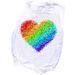 Popular Women's Clothing With Letter Print, Short-sleeved, Casual, Colorful Heart-patterned Shirt_ecoleips.com