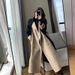 Women's Winter Thickened Large Size Loose Woolen Coat Color Matching Hepburn Style Long Belted Office Lady Coat_ecoleips.com