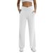 K Naked Feeling V Waist Cross Wide Leg Pants With Pockets Fitness Sports Yoga No T Line Long Pants Casual Pants Female_ecoleips.com