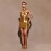 Women’s Clothing Glittery Look Niche Sexy And Elegant Temperament Slim Backless Dress_ecoleips.com