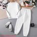 Women's Clothing Autumn Winter Parisian Loose Casual Long Sleeved Sweatshirt Joggers Set Letter Print 9019_ecoleips.com