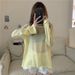 T-shirts Women Long Sleeve Summer Sun-proof Thin Solid Simple Top Loose Ins Trendy 4-color Female Girls Ulzzang Casual Chic New_ecoleips.com