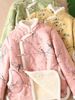 girl Fleece-Lined Jacket Women, Winter Thickened Warm Coat For Middle-Aged Moms, New Chinese National Style Cotton Clothing_ecoleips.com