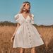 Voya Women's Socialite Style Dress, Summer Backless V-neck, High-end Temperament, New V-neck One Row Buckle Large Swing Versatile Countryside Dress_ecoleips.com