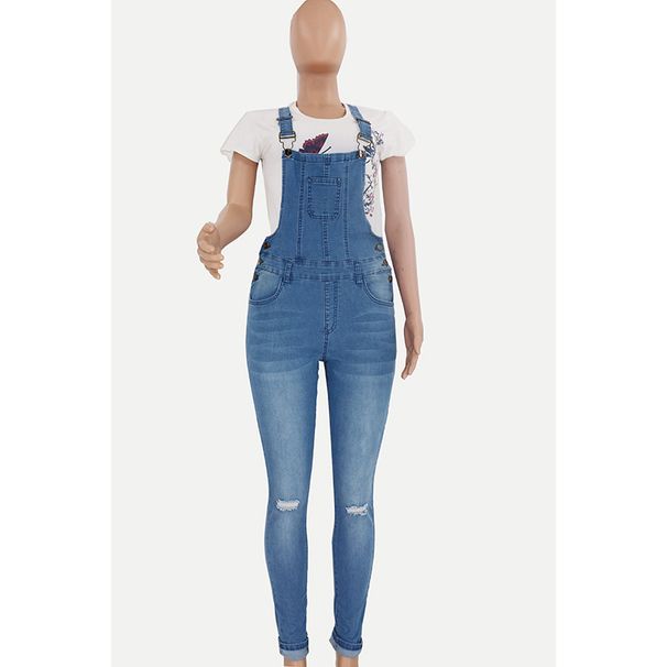 Women's Clothing Hole Washed Jeans_ecoleips.com