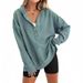 Spring And Autumn 2026 New Women's Hoodie Autumn And Winter Solid Color Loose Rough Sleeve Sweater_ecoleips.com