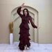 Muslim Dress Women Elegant Victorian-Inspired Long Sleeve Maxi Dress With Flowy Hem Bell Sleeves – Soft Cotton-Polyester Blend, Tailored Fit For Women_ecoleips.com