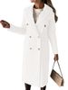 Classic Double-Breasted Wool Blend Coat For Women – Elegant Notch Lapel, Long Sleeve, Versatile Office & Casual Wear_ecoleips.com