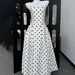 Elegant Retro Hepburn Style Sundress White Polka Dot Maxi Dress Waist Cinching Slimming New Style For Vacation_ecoleips.com
