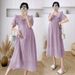 Summer New Korean Fashion Doll Collar Sweet Loose Maternity Dress_ecoleips.com