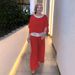 Women's Clothing Women's Solid Color Bat Shirt Wide Leg Pants Suit Round Neck Sequined Color Matching For Formal & Casual For Women_ecoleips.com
