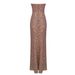 Women's Clothing New Style Tube Top Hollow Sexy Pleated Design Sequined Skirt Hip Wrapped Front Slit High End Fashion Dress Skirt For Women_ecoleips.com