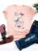 European And American Cross-border Foreign Trade Clothing Butterfly Pattern Round Neck Printed Women's Short-sleeve_ecoleips.com