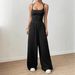 2026 European And American Cross-Border New Women's Casual Summer Wide-Leg Loose Srapless Wais-Cinching_ecoleips.com