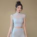 Sports Tops, Summer Mesh Thin Temperament Wear, Fitness Short-sleeved Pilates Training Clothes_ecoleips.com