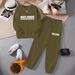 Women's Fleece Lined Sweatshirt Set Two Piece Thickened Autumn Winter Fashion Letter Print Clothing_ecoleips.com