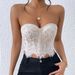 Cross-Border European And American Women's Fashion Tops Hot Selling Sexy Lace Eyelash Flower High-End Inner Wear Tube_ecoleips.com