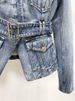 K New Style Slim Fit Belt Denim Suit Jacket Jacket_ecoleips.com