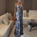Women's Clothing Women's Halter Neck Printed Pleated Dress Casual Loose Holiday Style Spring Summer Design For Formal & Casual_ecoleips.com
